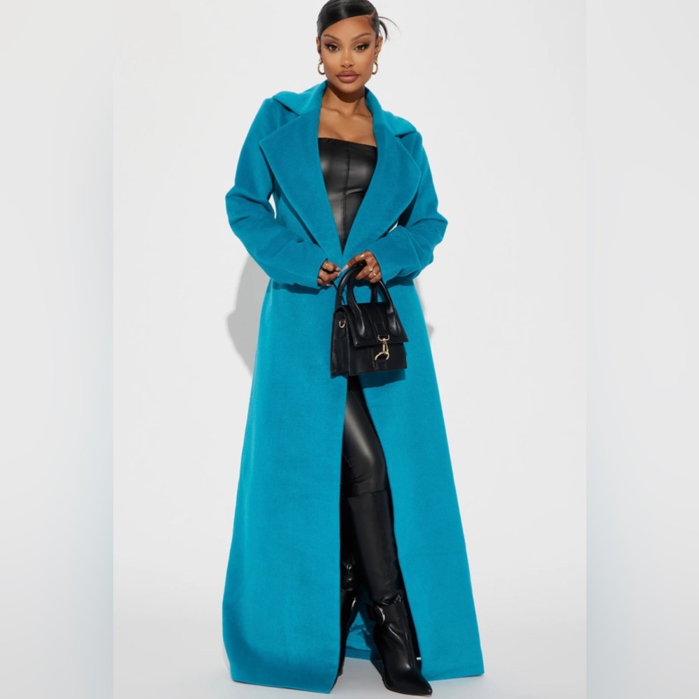 Soho Chic Coat - Turquoise NWT